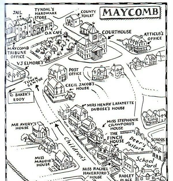 Map Of Maycomb To Kill A Mocking Bird
