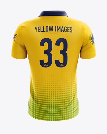 Download Soccer Polo T-Shirt Back View Jersey Mockup PSD File 90.8 MB