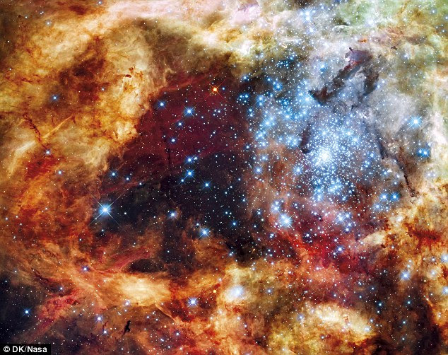 Ben Gilliland from the UK has released a book about the universe. It details some amazing bits of science taking place in the cosmos. Once section discusses how most of the stars have already formed (shown is a star forming region seen by Hubble). Another says that you would weigh 7 billion tons on a pulsar
