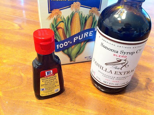 Imitation Coconut Extract, Corn Starch and Vanilla Extract