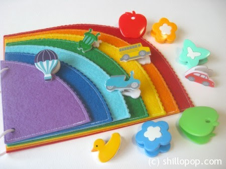 Rainbow Felt Book for Kid’s Colouring Activities