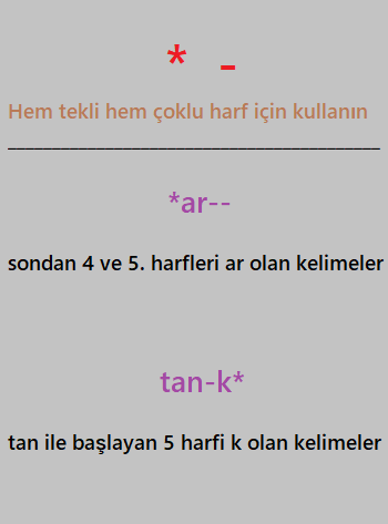 Son harfi i olan 5 harfli kelimeler
