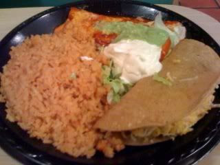 Jalapenos taco and enchilada plate