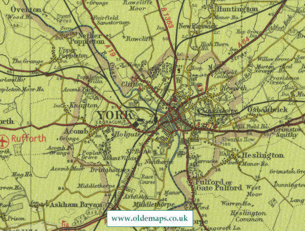 Map Uk York - Direct Map