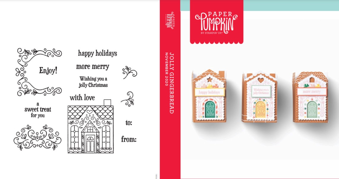 November 2020 Jolly Gingerbread Paper Pumpkin Stamp Case Insert #paperpumpkin