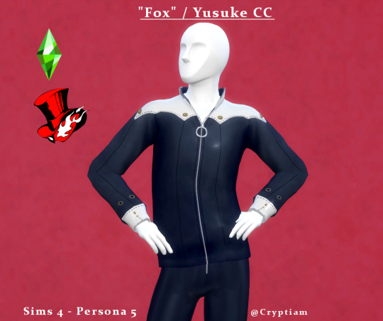 [CC] Sims 4 - Persona 5: Fox/Yusuke Kitagawa Outfit: