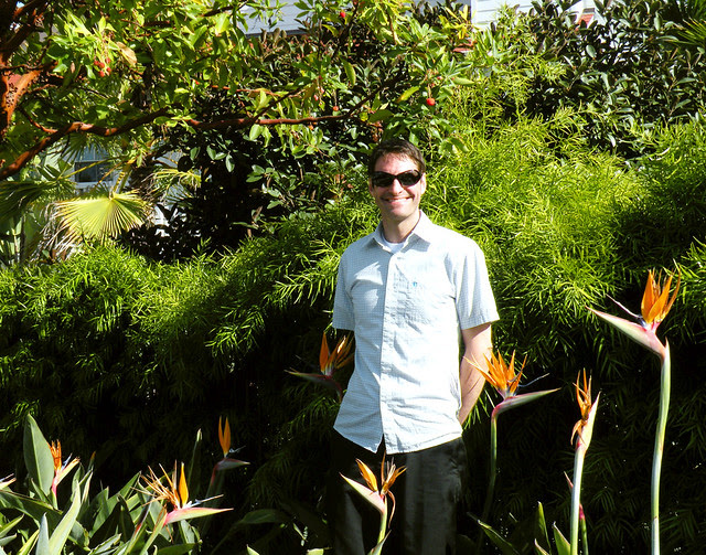 Mike with Sunny Birds of Paradise