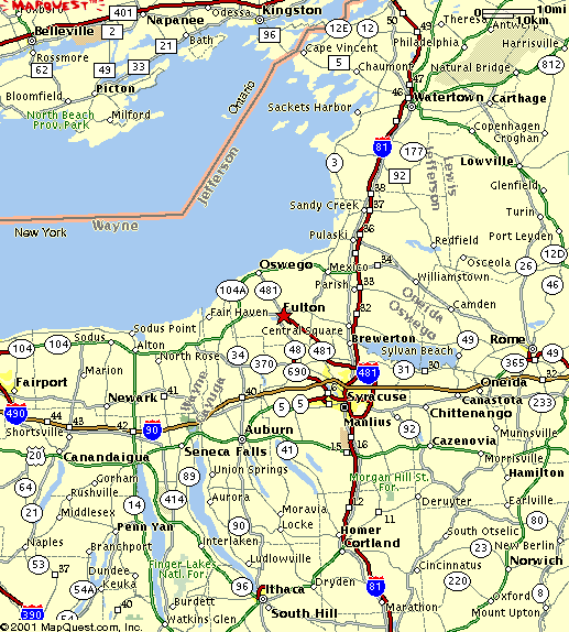 Map Of Central New York