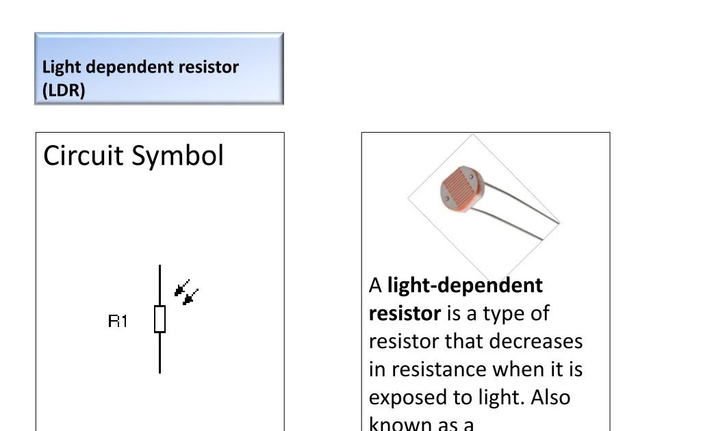 Light Dependent Resistor Ppt Circuit Diagram