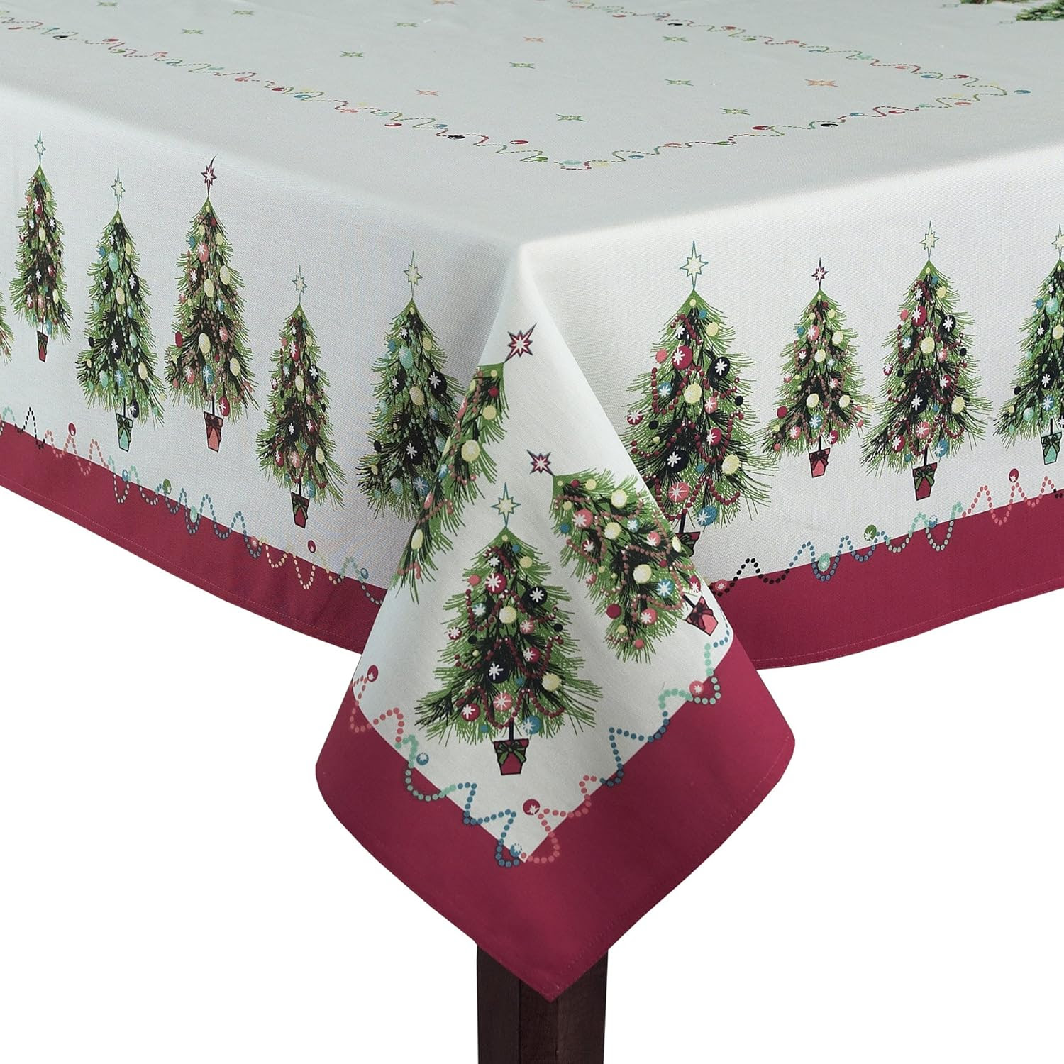Christmas Trees Fabric Tablecloths Christmas Wikii
