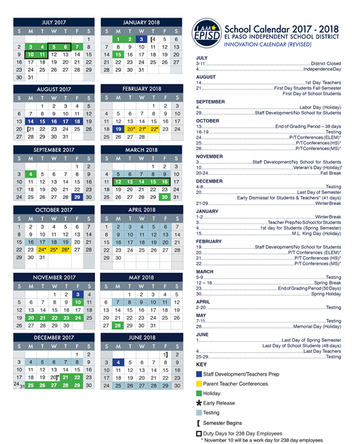 Episd Calendar 2020-21 2022