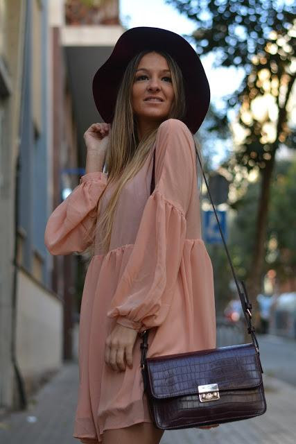 SALMON BABYDOLL DRESS SALMON BABYDOLL DRESS