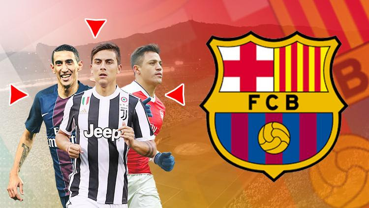 Indosport - Angel di Maria, Paulo Dybala, dan Alexis Sanchez masuk dalam bidikan Barcelona.