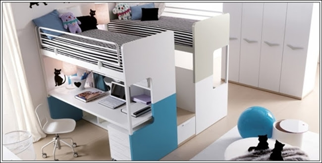 Single Bed Desk Interior Design Ideas
