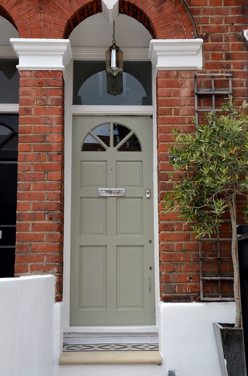 Front Door in Dulux Heritage Stone Green Front Door in Dulux Heritage Stone Green