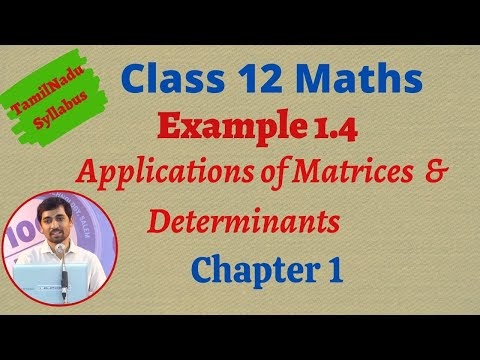 Class 12 Maths Example 1.4 Chapter 1 Applications of Matrices and Determinants