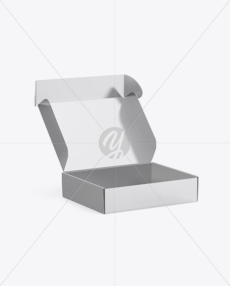 Download Download Metallic Opened Box Mockup Half Side View Psd PSD Mockup Templates