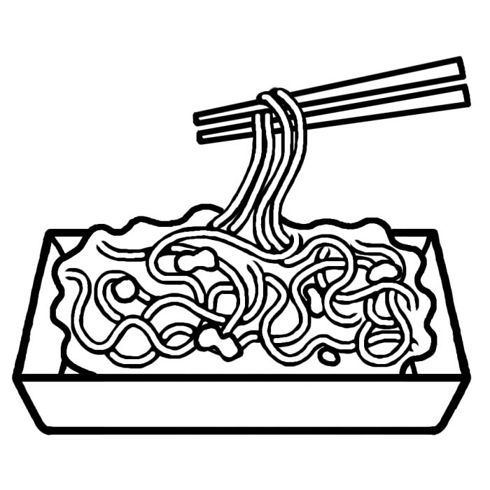 最高の無料イラスト 綺麗な焼きそば イラスト 無料