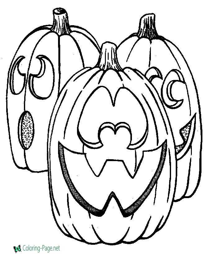 Halloween Jack O Lantern Coloring Pages