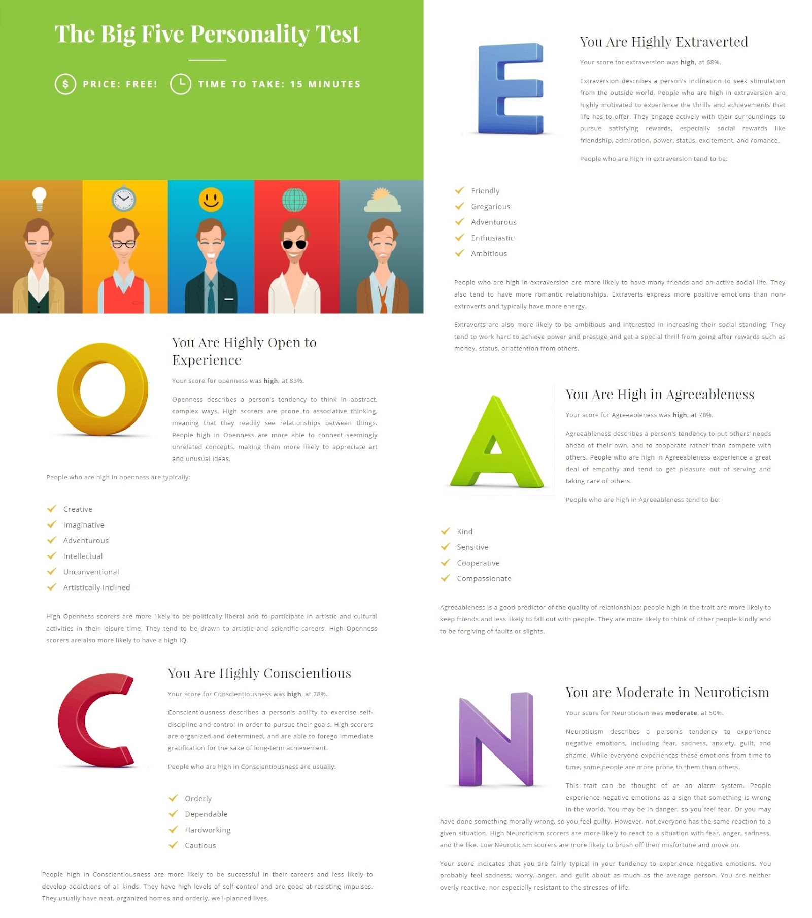 Big Five Personality Test Pdf