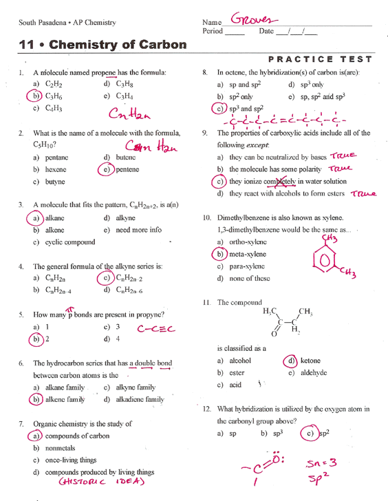 Ch 11 chemistry test