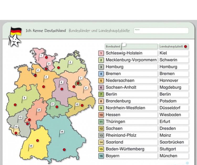 Deutschland Karte Bundesländer Mit Hauptstädten Pdf - KI-Landkarte