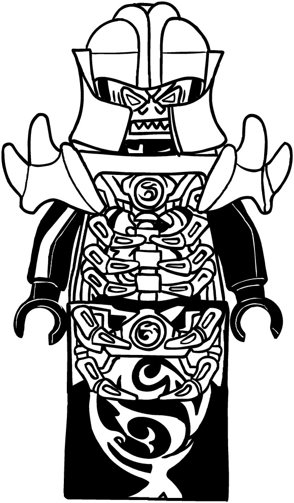 lego ninjago kleurplaat generaal kozu