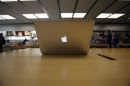 A MacBook Air laptop is pictured on display at an Apple Store in Pasadena, California July 22, 2013.
