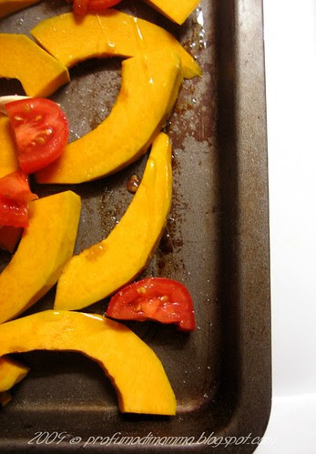 teglia di zucca e pomodorini