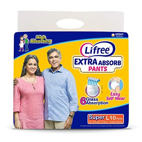 Lifree Large Size Diaper Pants For Adults - 10 Count
