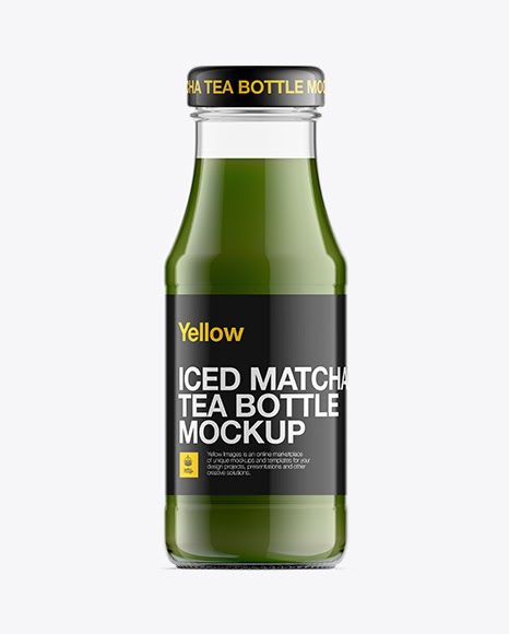 Download Glass Cold Tea Bottle Psd Mockup Vintage Mockups Free Download Yellowimages Mockups