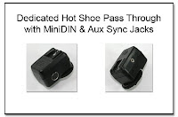 OC1023: Dedicated Hot Shoe Pass Through with Mini-DIN and Aux Sync Jacks