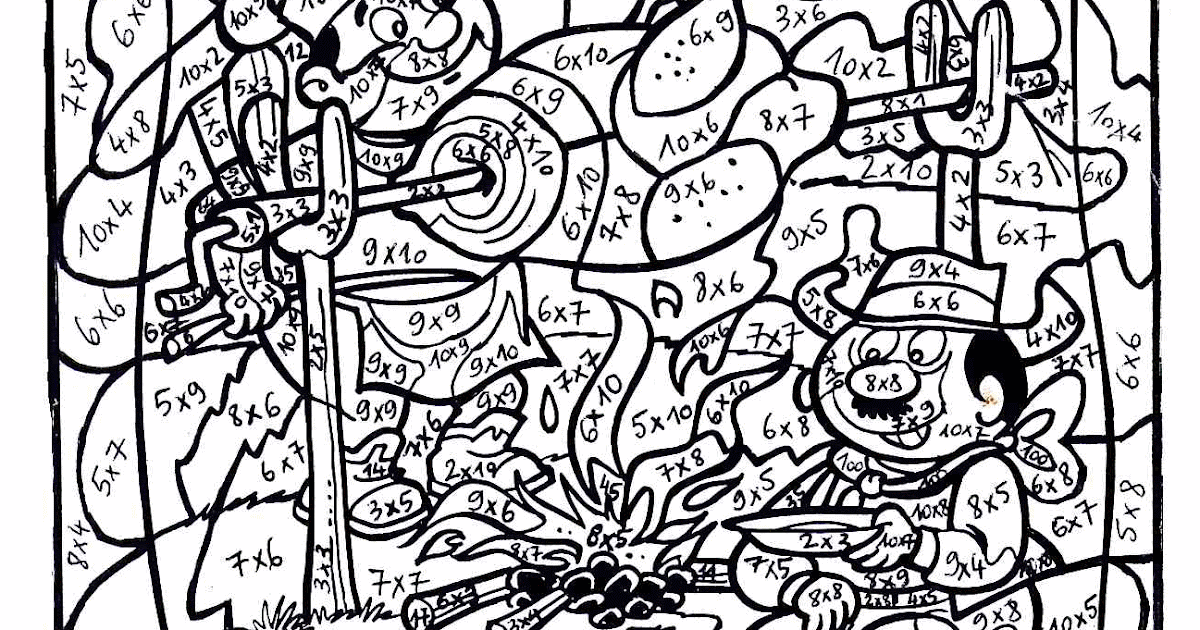 Coloriages Magiques Multiplier Par 10 Par 100 Ce1  qwlearn