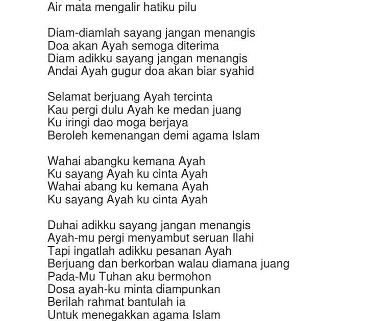 Lirik Lagu Ayah Ebiet / Lirik Lagu Ayah Di Matamu Masih Tersimpan