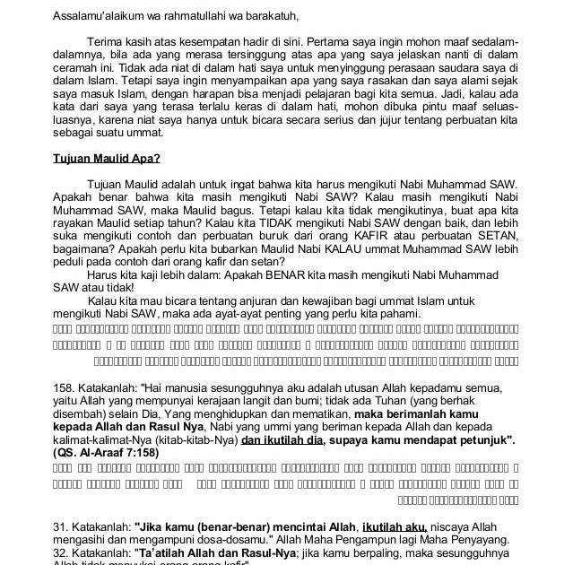 Pidato bahasa indonesia tentang maulid nabi