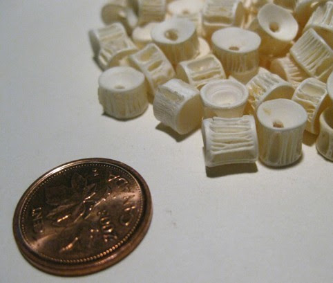 Small fish bone beads for sale