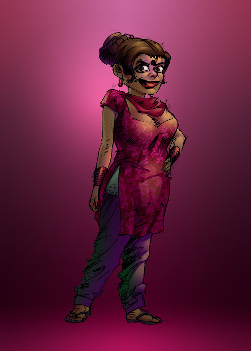 woman digital coloring woman digital coloring