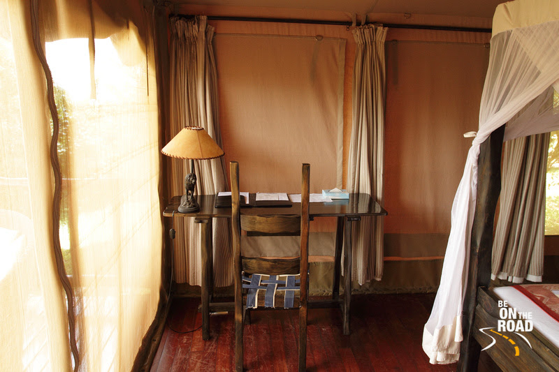 Inside the standard tent of Ashnil Mara tented camp...loved their wooden work