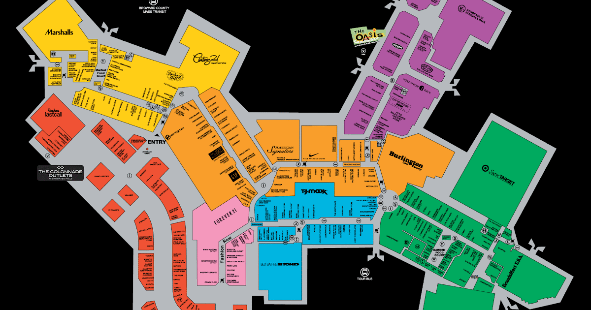 Sawgrass Mills Mall Map | Map Of The World
