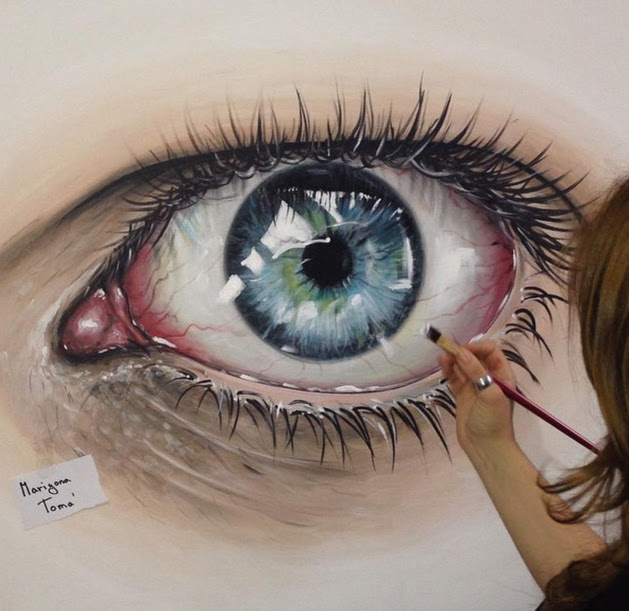 Reaslitic eye painting by MarigonaToma Reaslitic eye painting by MarigonaToma