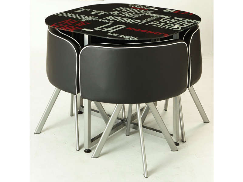 Table avec chaise encastrable conforama