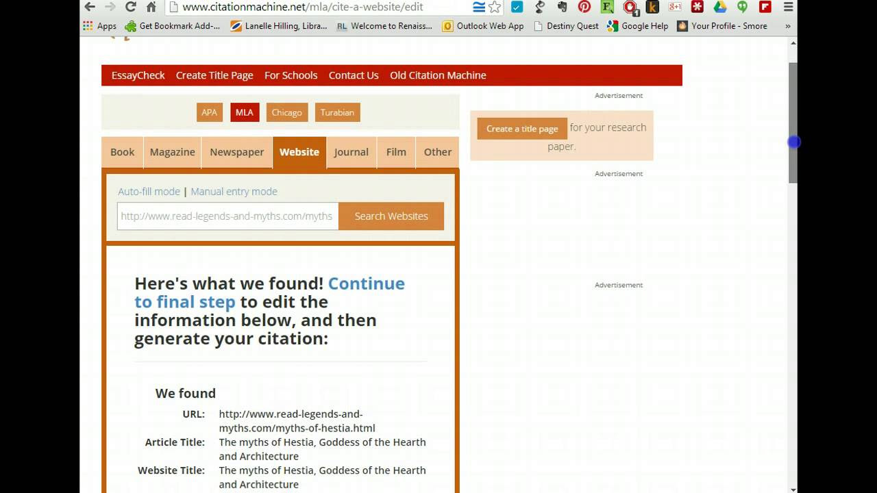 Apa Citation Maker