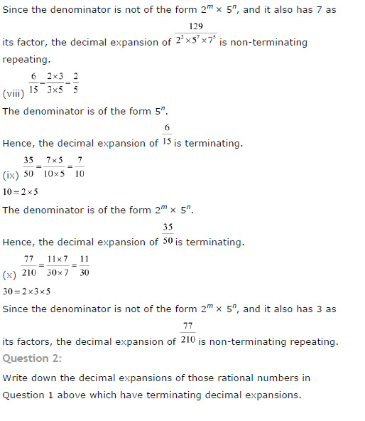 NCERT Solutions for Class 10th Maths Chapter 1 - Real Numbers