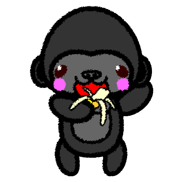 動物の島 無料ダウンロードゴリラ かわいい イラスト