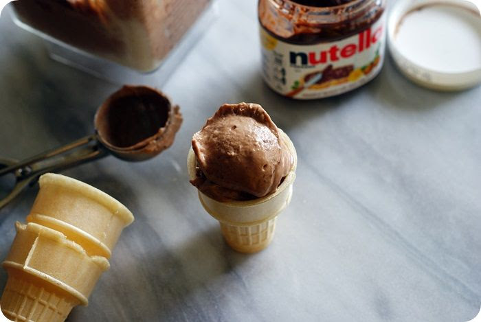 two-ingredient nutella banana ice cream ::: bake at 350 blog