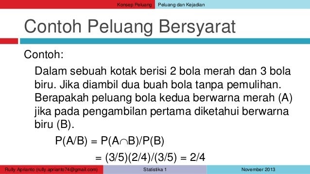 Contoh Soal Peluang Kejadian Saling Bebas Berbagai Contoh