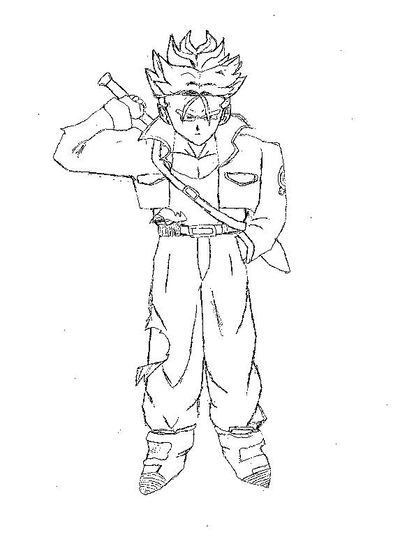 coloriage fr Coloriage Dragon Ball Z Trunks Du Futur