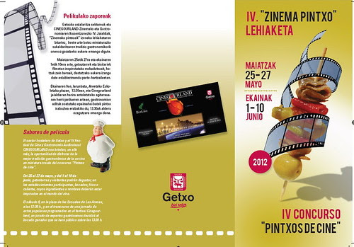 Folleto IV Concurso Pintxos de Cine de CineGourland 1
