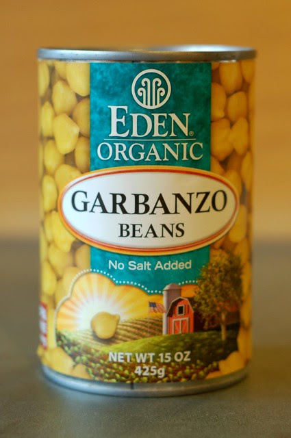 Organic garbanzo beans in a BPA-free can from Eden by Eve Fox, Garden of Eating blog, copyright 2011
