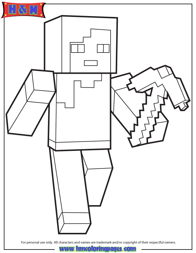Minecraft Diamond Armor Coloring Pages